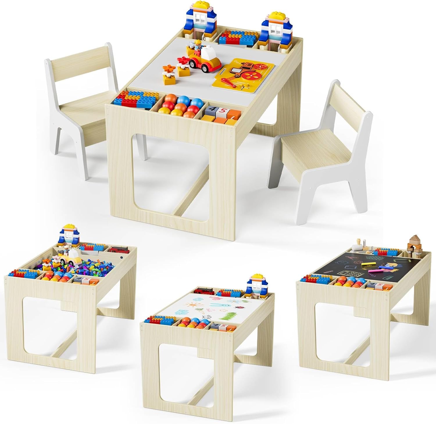 Art And Craft For Nursery - Zestaw 3 w 1: Stolik i