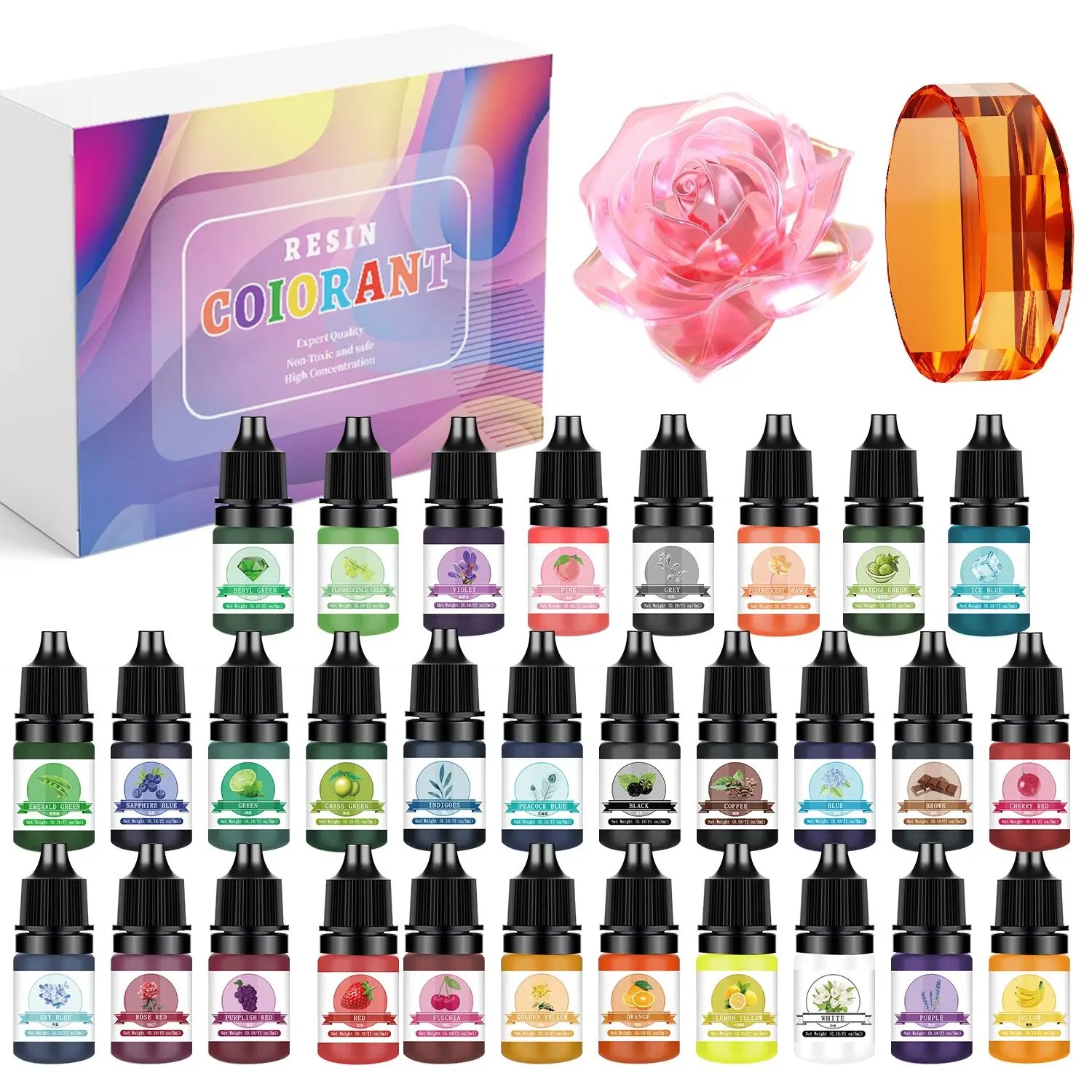 Alcohol Ink Set - 30 Kolorów 5ml Zestawy Pigmentów do