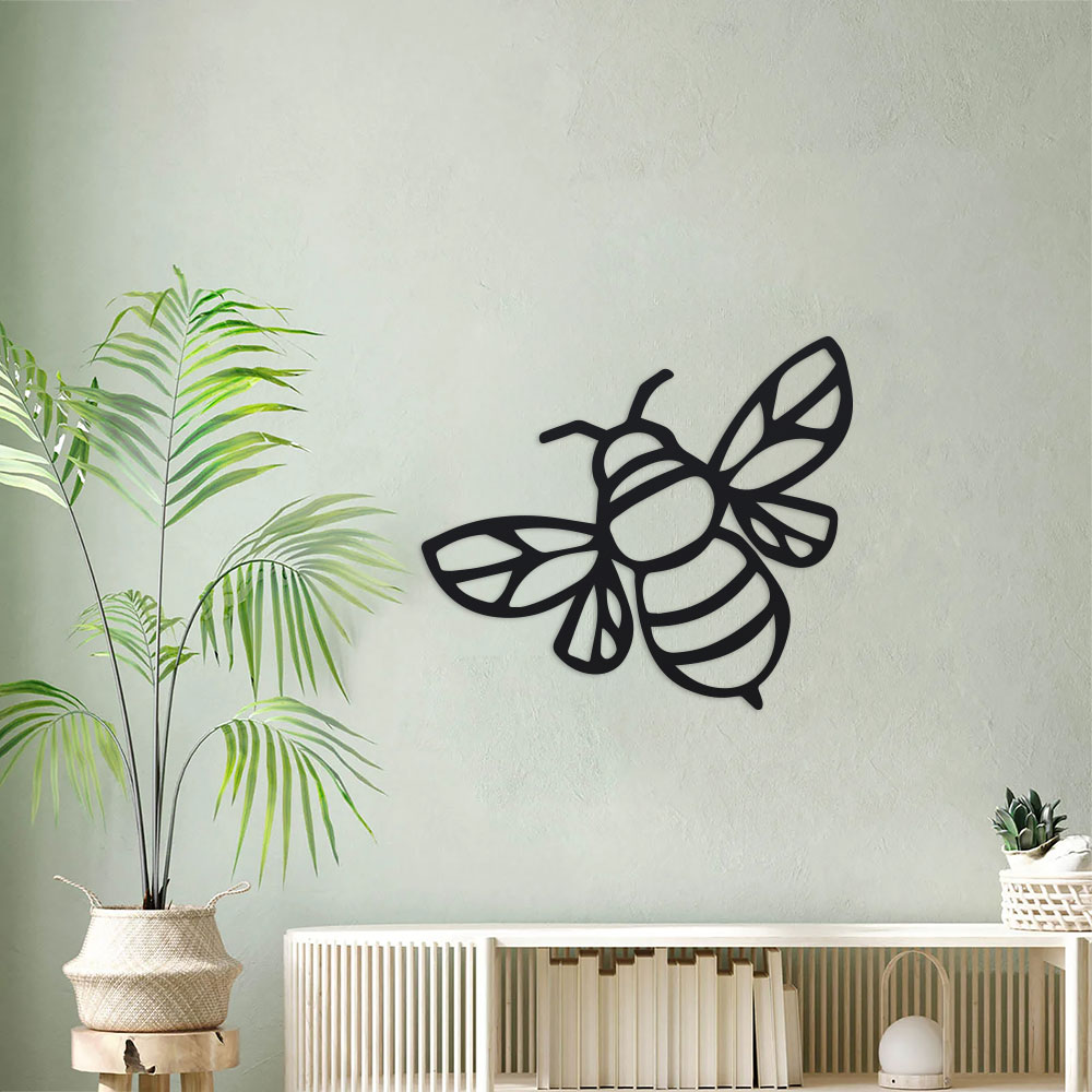 Art And Craft For Nursery - Metalowy Zestaw Ozdobnych Tabliczek z Pszczołami