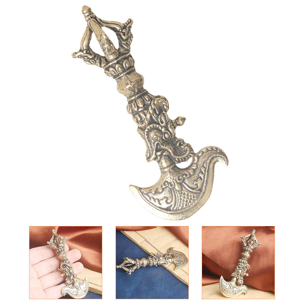 Art Craft Decoration - Miniaturowa Vajra, mosiężny ornament, tybetański buddyzm,