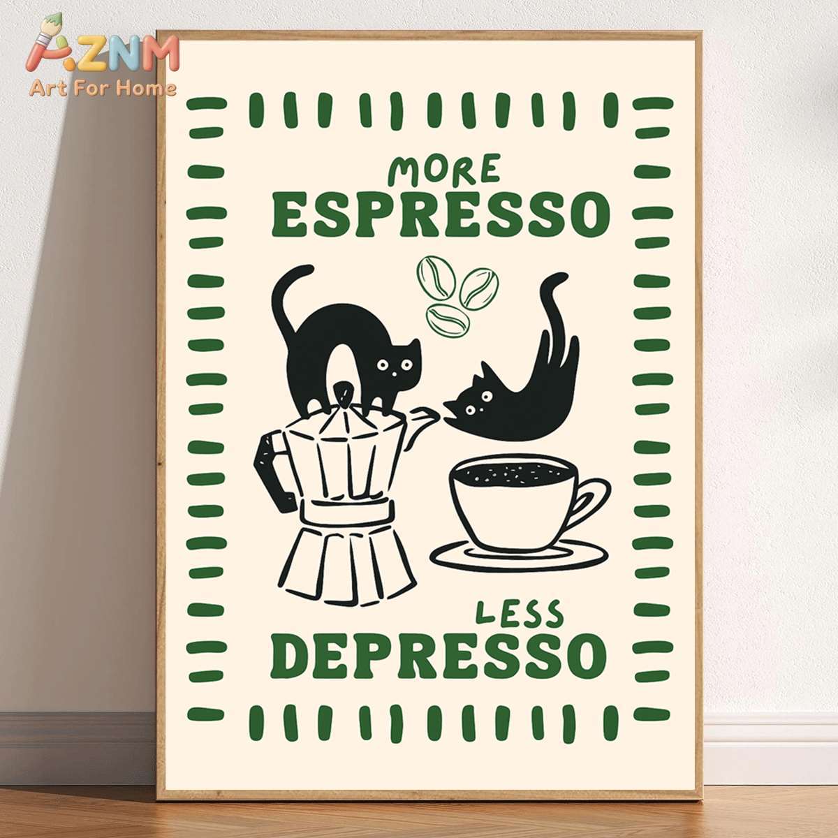 Art Craft Kitchen - AZNM Więcej Espresso Mniej Depresji Obraz