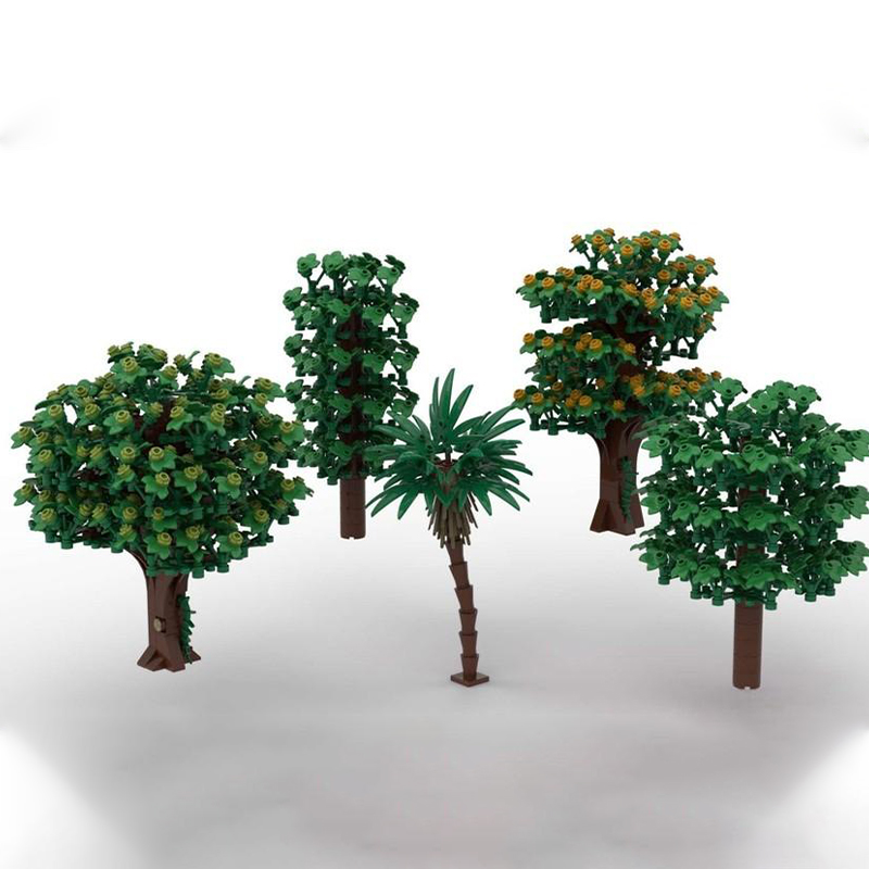 Art Craft Idea - 2076 elementów MOC Zestaw Drzewek Model