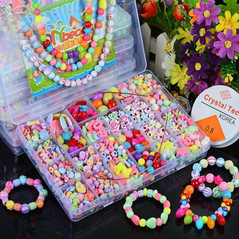 Art Craft Rainbow - Dziewczęcy zestaw koralików do robienia biżuterii