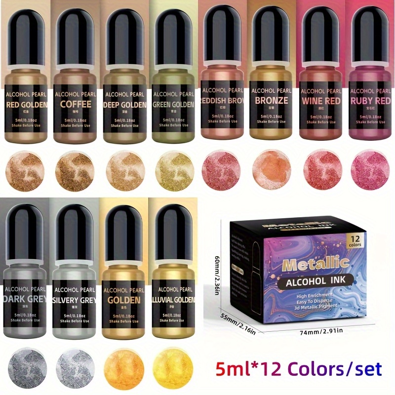 Zestaw metalicznych farb do re – Alcohol Ink Set recenzja i cena