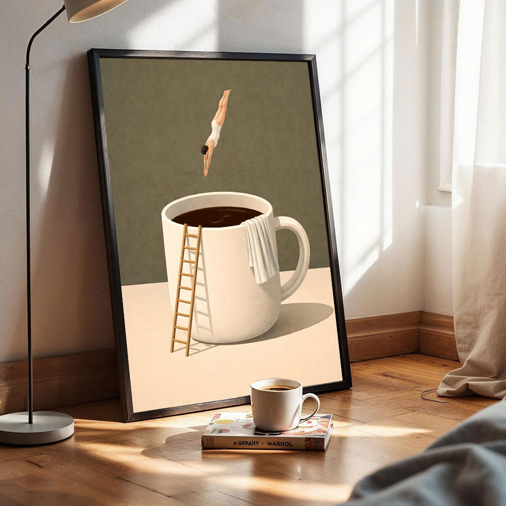 1 szt. bezramowy plakat na płó – Art Craft Kitchen recenzja i cena