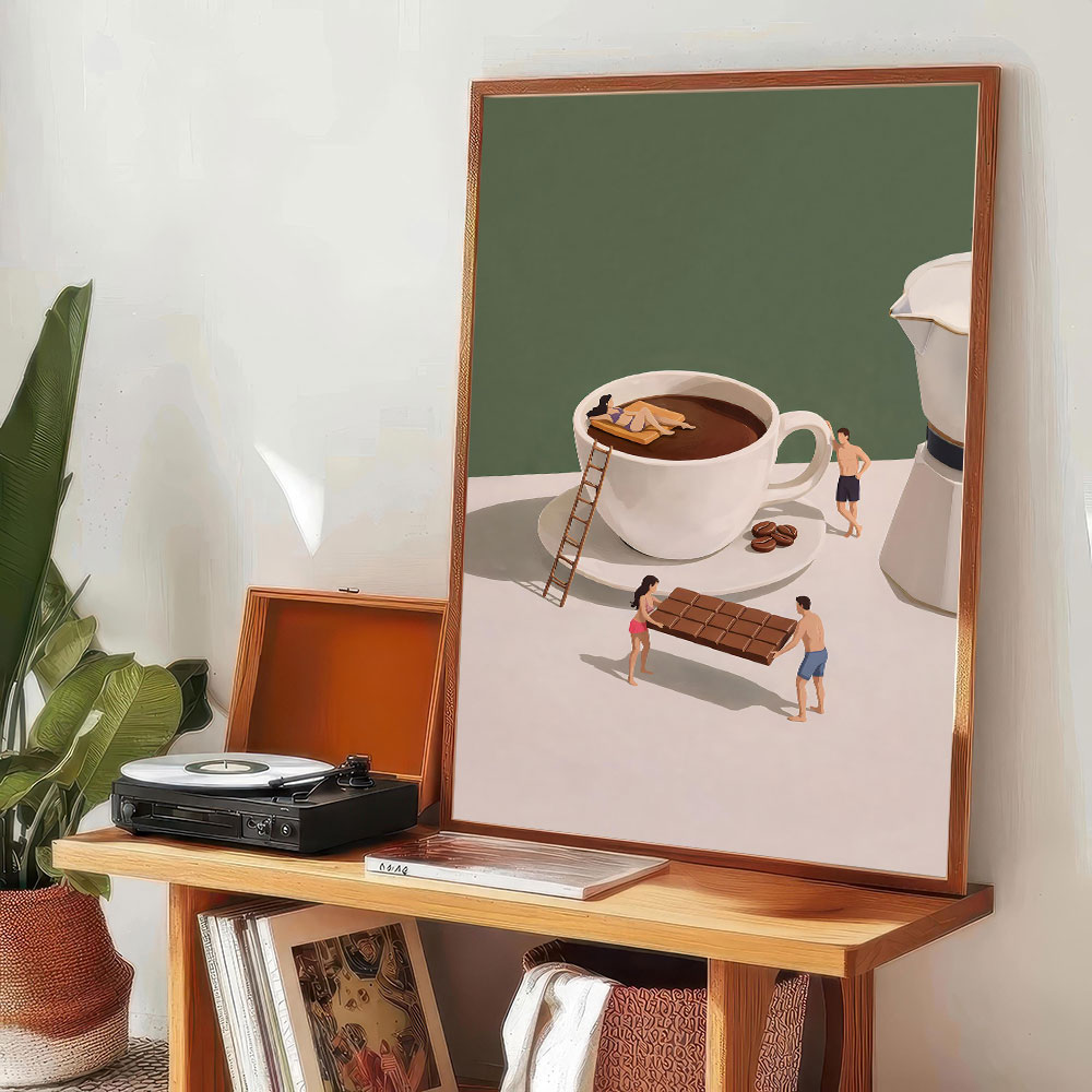 1 szt. bezramowy plakat na płó – Art Craft Kitchen recenzja i cena
