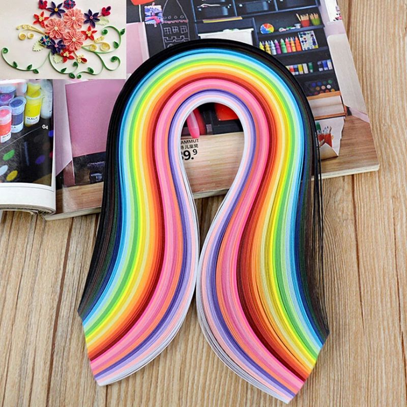 600 szt. Tęczowe paski do quil – Art Quilling Craft recenzja i cena