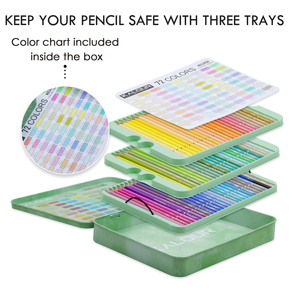 72 szt. Kredki Macarons Color  – Colored Pencil Professional recenzja i cena