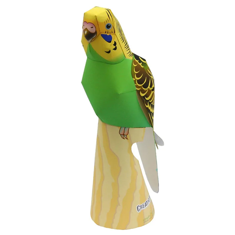Budgerigar Parrot Bird Handmad – Art Craft Cardboard recenzja i cena