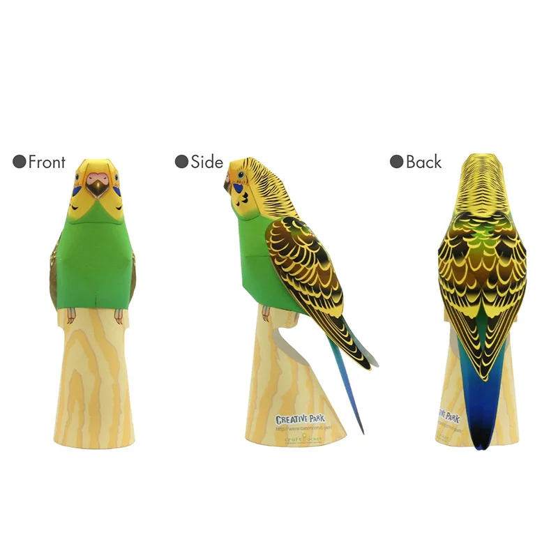 Budgerigar Parrot Bird Handmad – Art Craft Cardboard recenzja i cena