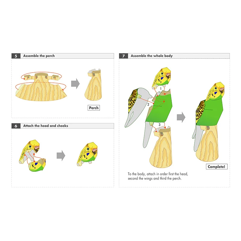 Budgerigar Parrot Bird Handmad – Art Craft Cardboard recenzja i cena