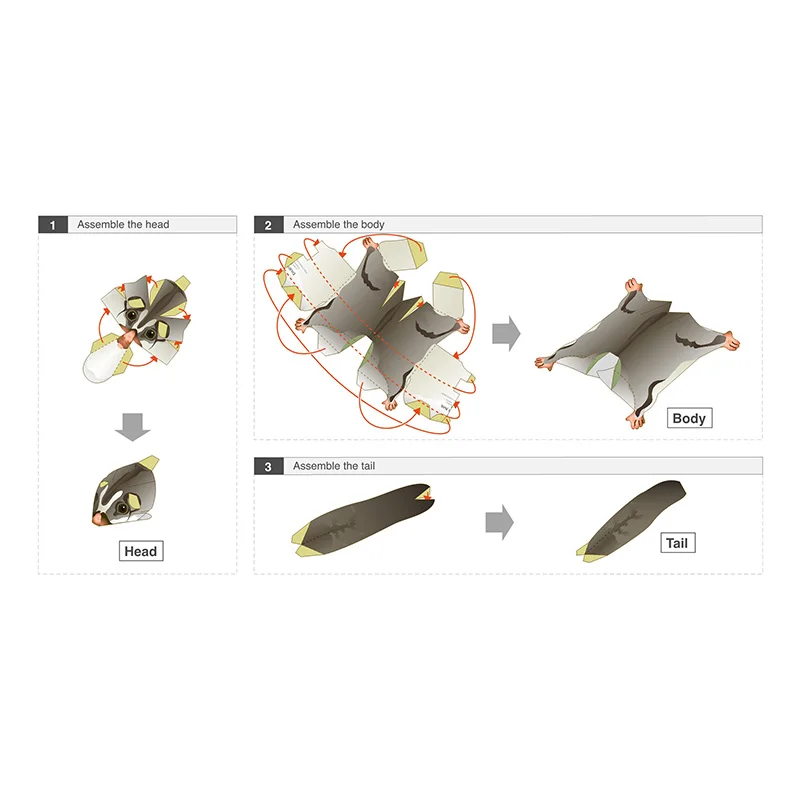 Sugar Glider Flying Mouse Hand – Art Craft Cardboard recenzja i cena